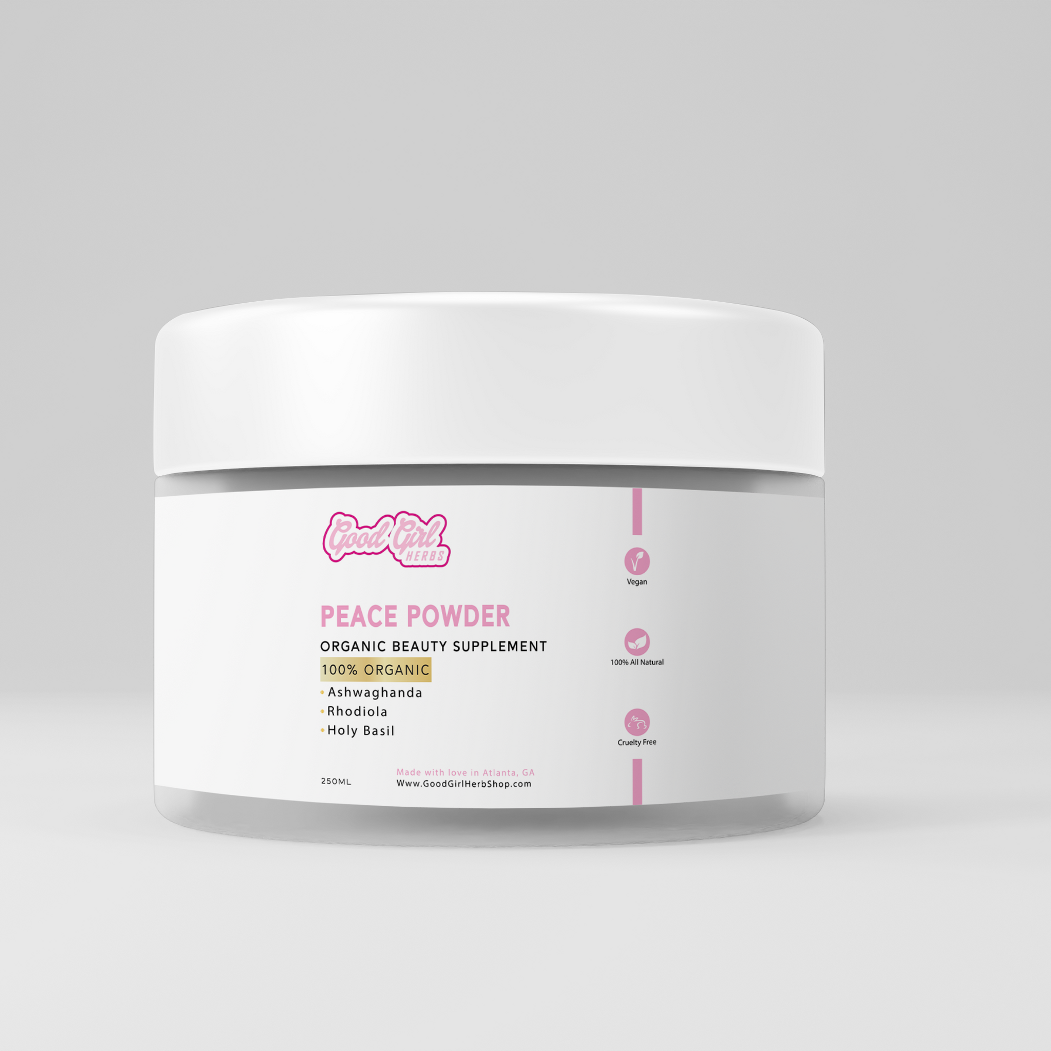 Peace Powder: Organic Maca+ Organic Ashwagandha + Rhodiola